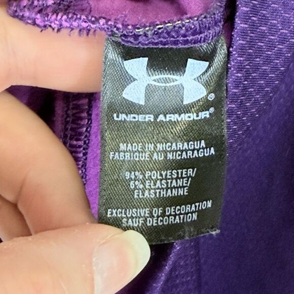 Under Armour Women Large Purple Fitted ColdGear Lightweight Active Track Jacket - Picture 6 of 6